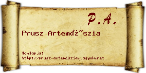 Prusz Artemíszia névjegykártya